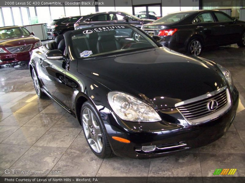 Obsidian Black / Black 2008 Lexus SC 430 Convertible