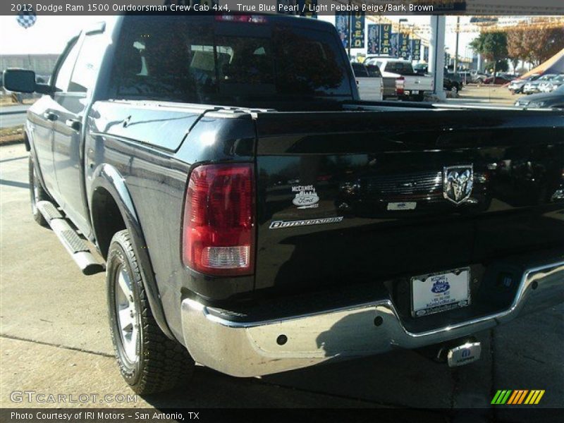 True Blue Pearl / Light Pebble Beige/Bark Brown 2012 Dodge Ram 1500 Outdoorsman Crew Cab 4x4