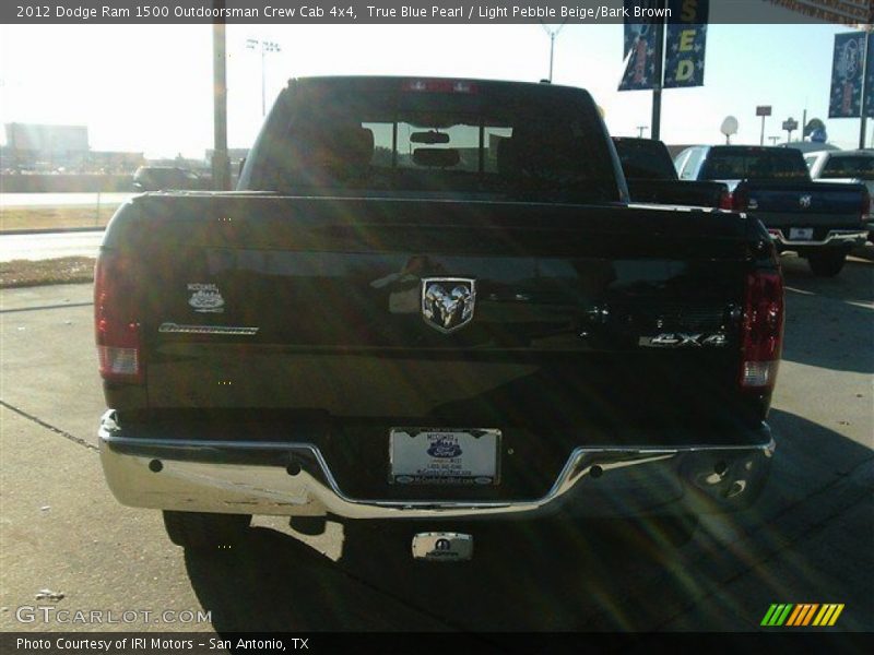True Blue Pearl / Light Pebble Beige/Bark Brown 2012 Dodge Ram 1500 Outdoorsman Crew Cab 4x4