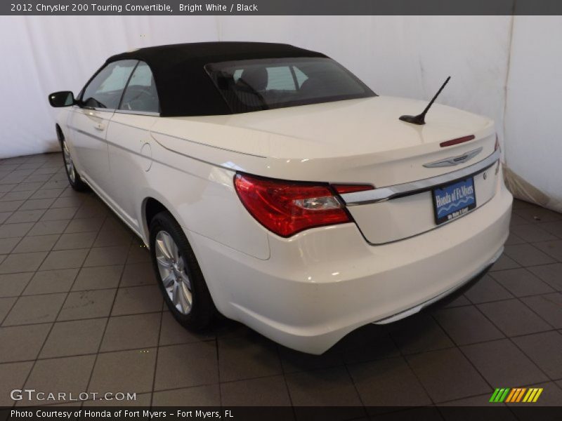 Bright White / Black 2012 Chrysler 200 Touring Convertible