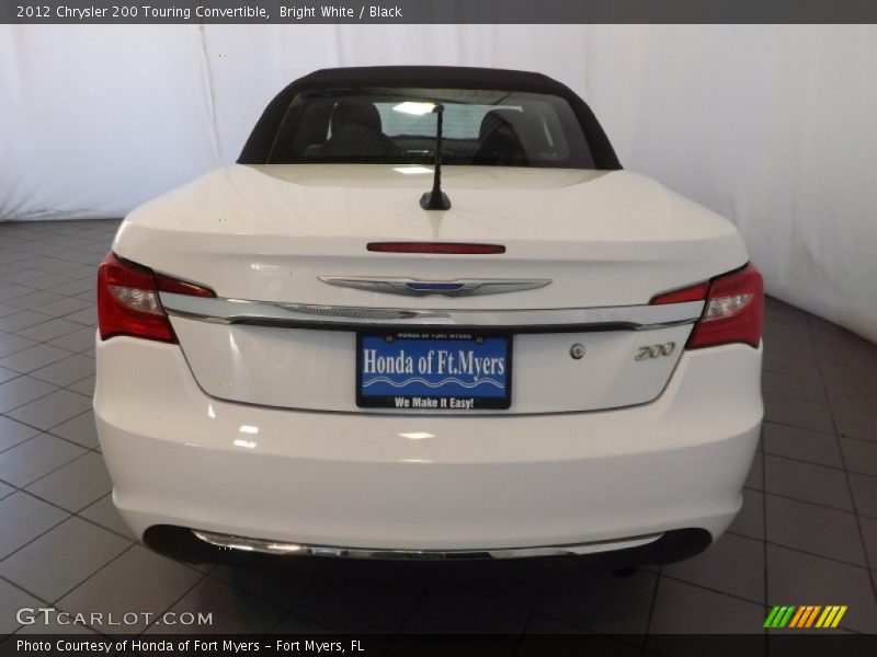 Bright White / Black 2012 Chrysler 200 Touring Convertible