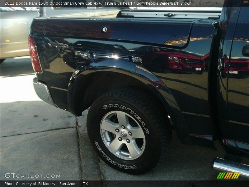True Blue Pearl / Light Pebble Beige/Bark Brown 2012 Dodge Ram 1500 Outdoorsman Crew Cab 4x4