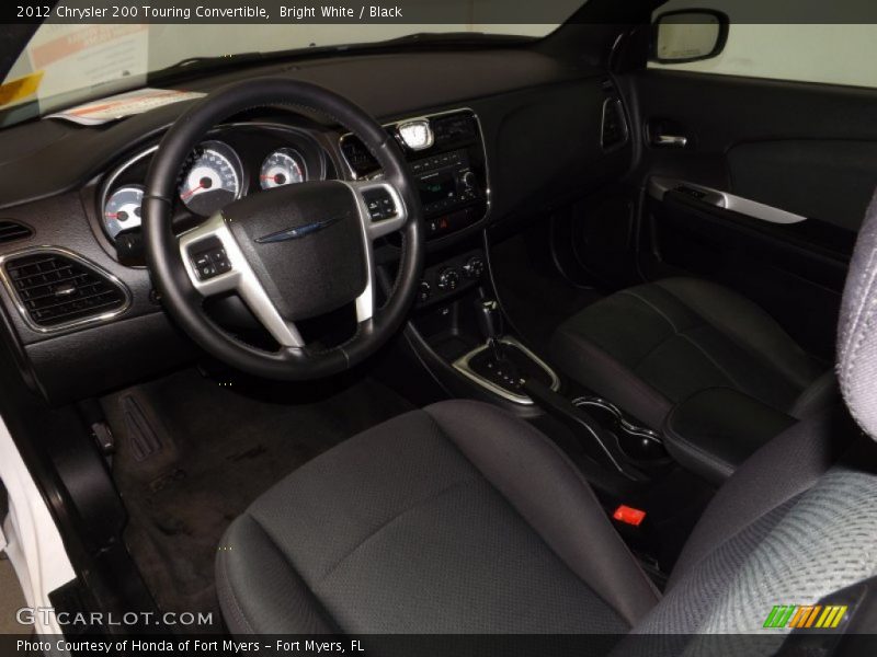 Bright White / Black 2012 Chrysler 200 Touring Convertible