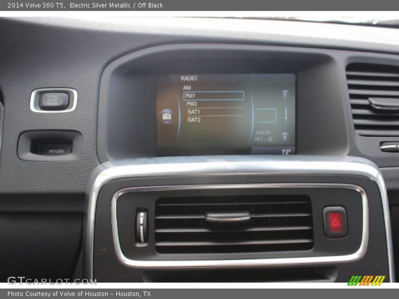 Electric Silver Metallic / Off Black 2014 Volvo S60 T5