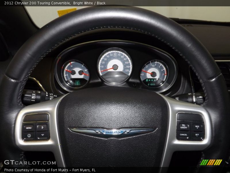 Bright White / Black 2012 Chrysler 200 Touring Convertible