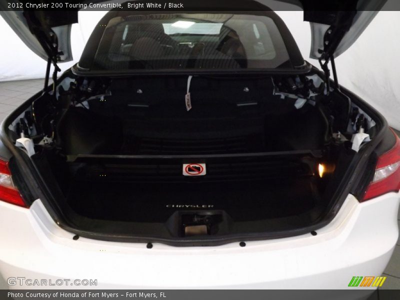 Bright White / Black 2012 Chrysler 200 Touring Convertible