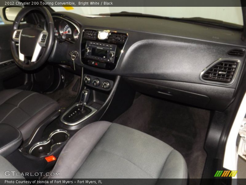 Bright White / Black 2012 Chrysler 200 Touring Convertible