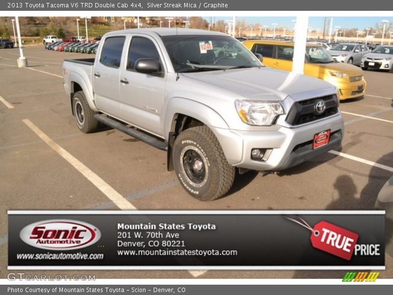 Silver Streak Mica / Graphite 2013 Toyota Tacoma V6 TRD Double Cab 4x4