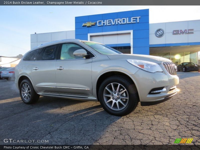 Champagne Silver Metallic / Cocaccino 2014 Buick Enclave Leather