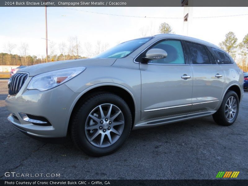Champagne Silver Metallic / Cocaccino 2014 Buick Enclave Leather