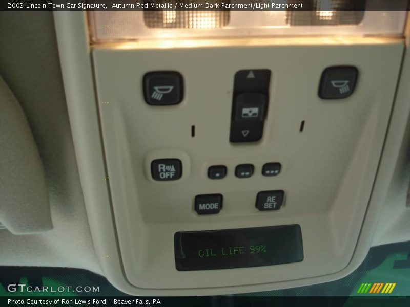 Autumn Red Metallic / Medium Dark Parchment/Light Parchment 2003 Lincoln Town Car Signature