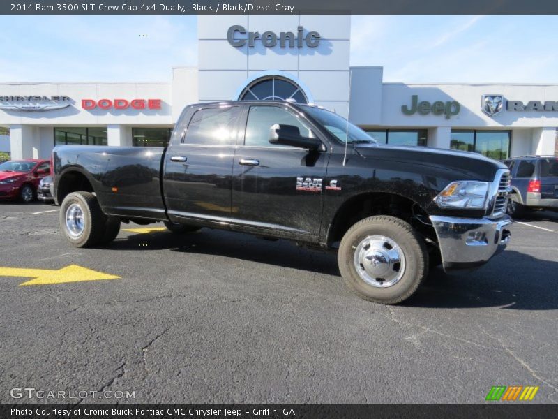 Black / Black/Diesel Gray 2014 Ram 3500 SLT Crew Cab 4x4 Dually