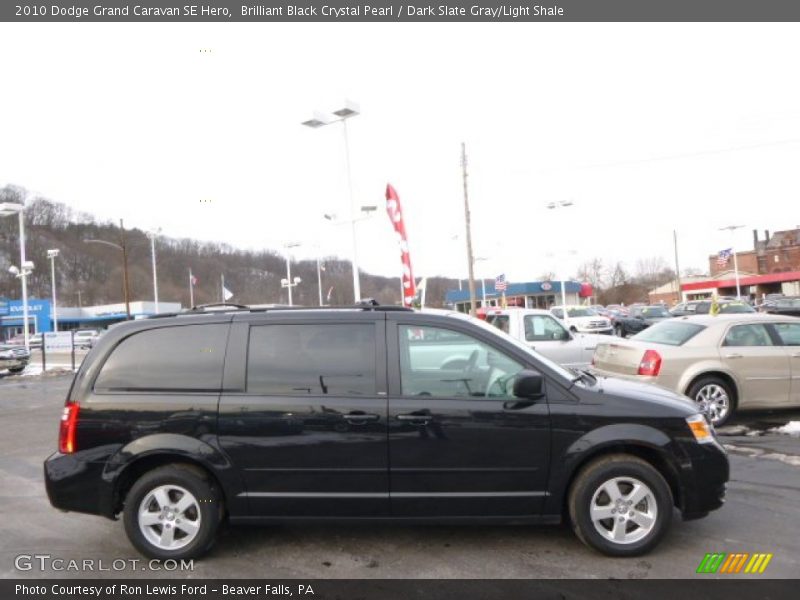 Brilliant Black Crystal Pearl / Dark Slate Gray/Light Shale 2010 Dodge Grand Caravan SE Hero