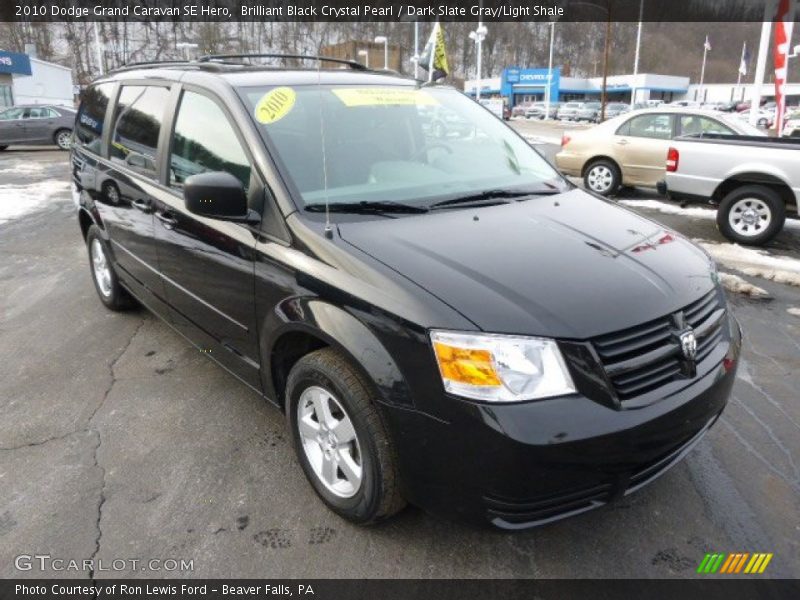 Brilliant Black Crystal Pearl / Dark Slate Gray/Light Shale 2010 Dodge Grand Caravan SE Hero