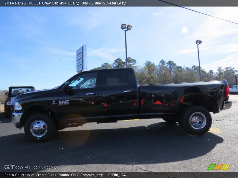 Black / Black/Diesel Gray 2014 Ram 3500 SLT Crew Cab 4x4 Dually