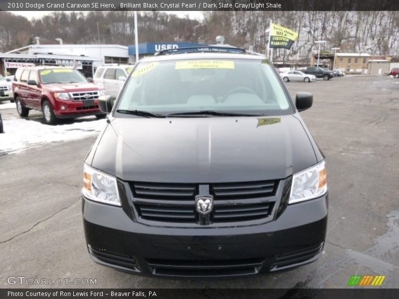 Brilliant Black Crystal Pearl / Dark Slate Gray/Light Shale 2010 Dodge Grand Caravan SE Hero