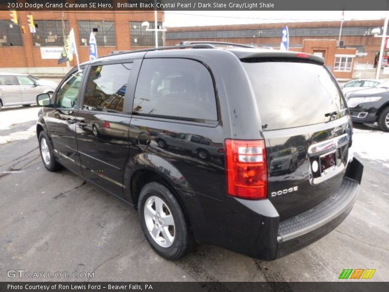Brilliant Black Crystal Pearl / Dark Slate Gray/Light Shale 2010 Dodge Grand Caravan SE Hero