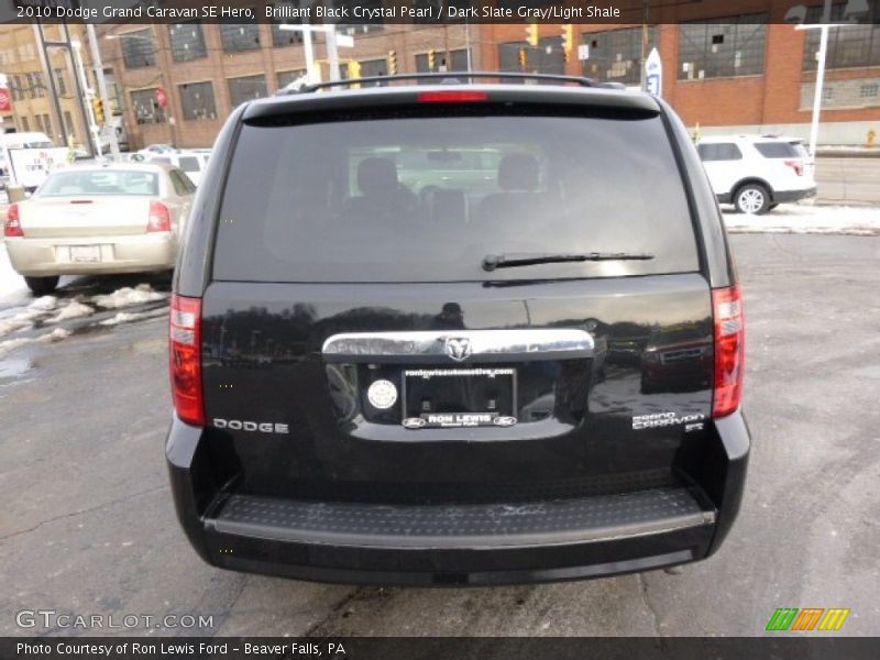Brilliant Black Crystal Pearl / Dark Slate Gray/Light Shale 2010 Dodge Grand Caravan SE Hero