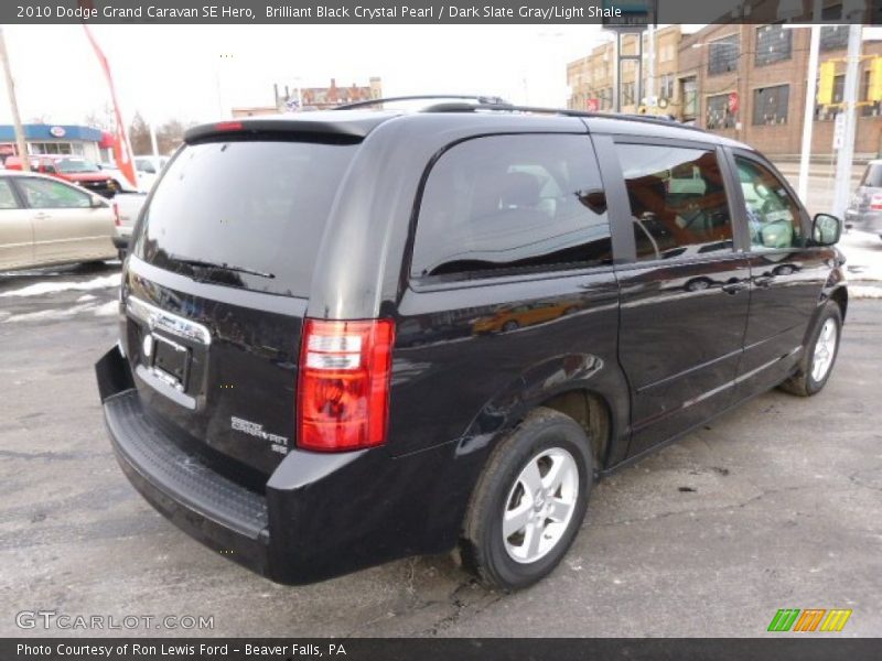 Brilliant Black Crystal Pearl / Dark Slate Gray/Light Shale 2010 Dodge Grand Caravan SE Hero