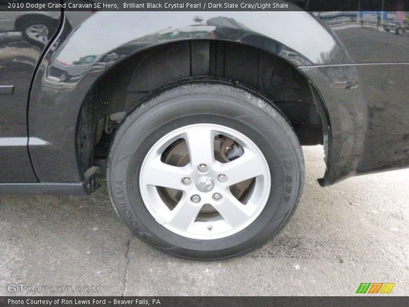 Brilliant Black Crystal Pearl / Dark Slate Gray/Light Shale 2010 Dodge Grand Caravan SE Hero
