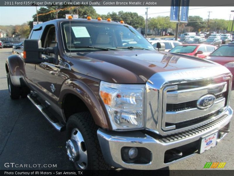 Golden Bronze Metallic / Adobe 2011 Ford F350 Super Duty Lariat Crew Cab 4x4 Dually