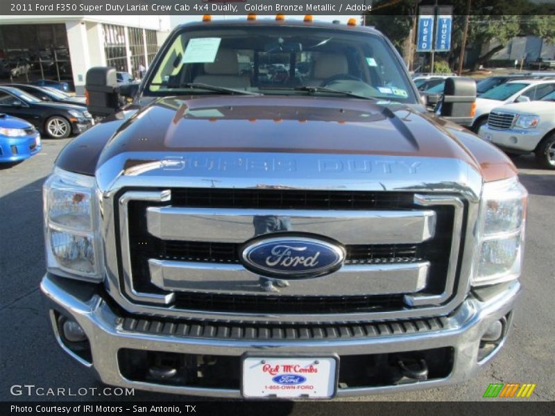 Golden Bronze Metallic / Adobe 2011 Ford F350 Super Duty Lariat Crew Cab 4x4 Dually