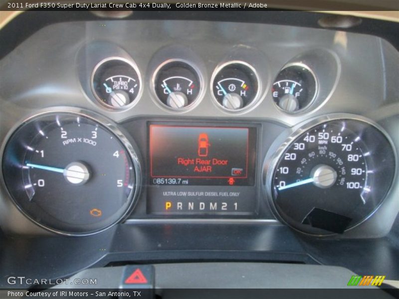 Golden Bronze Metallic / Adobe 2011 Ford F350 Super Duty Lariat Crew Cab 4x4 Dually