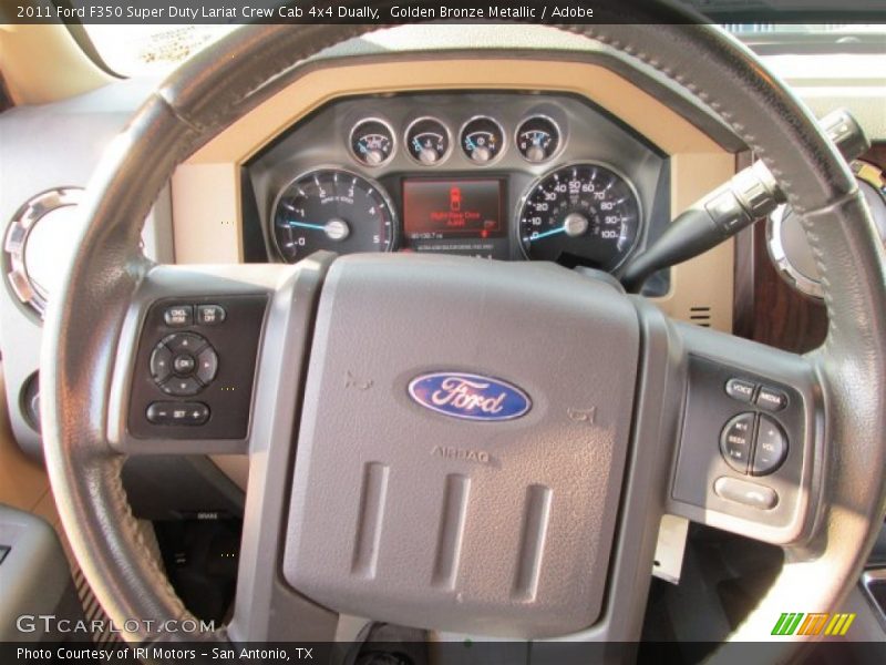 Golden Bronze Metallic / Adobe 2011 Ford F350 Super Duty Lariat Crew Cab 4x4 Dually