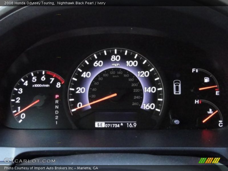 Nighthawk Black Pearl / Ivory 2008 Honda Odyssey Touring