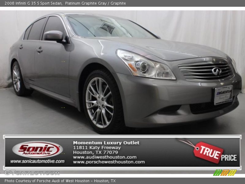 Platinum Graphite Gray / Graphite 2008 Infiniti G 35 S Sport Sedan
