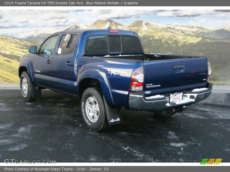 Blue Ribbon Metallic / Graphite 2014 Toyota Tacoma V6 TRD Double Cab 4x4