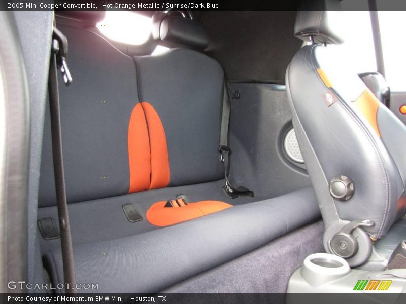 Hot Orange Metallic / Sunrise/Dark Blue 2005 Mini Cooper Convertible