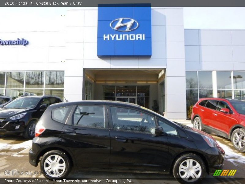 Crystal Black Pearl / Gray 2010 Honda Fit