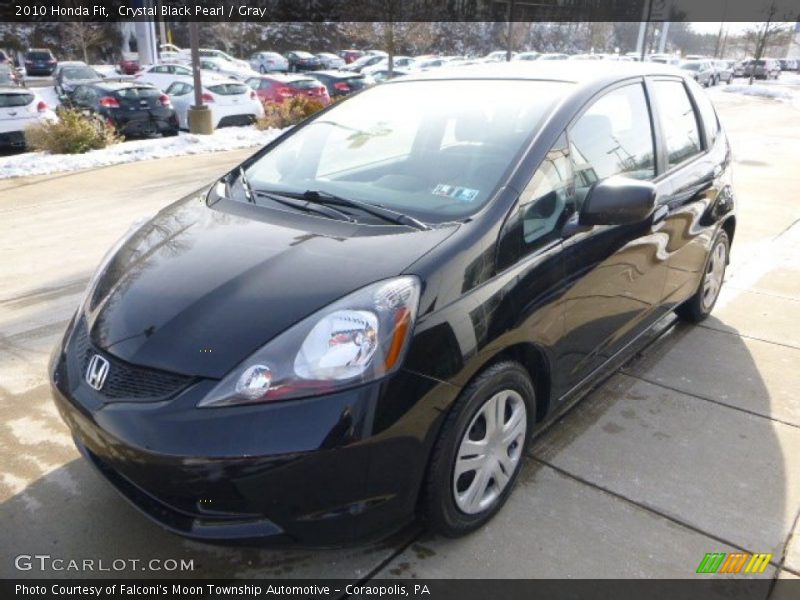 Crystal Black Pearl / Gray 2010 Honda Fit