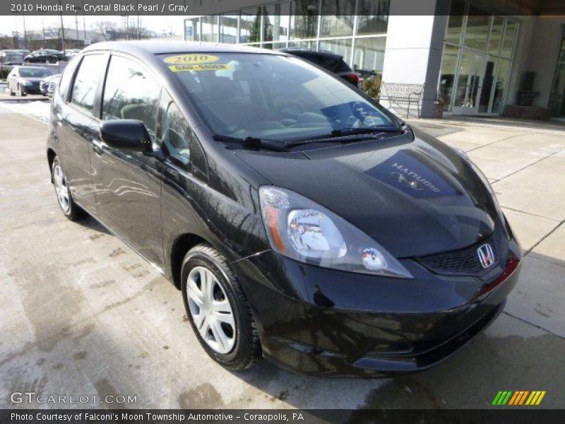 Crystal Black Pearl / Gray 2010 Honda Fit