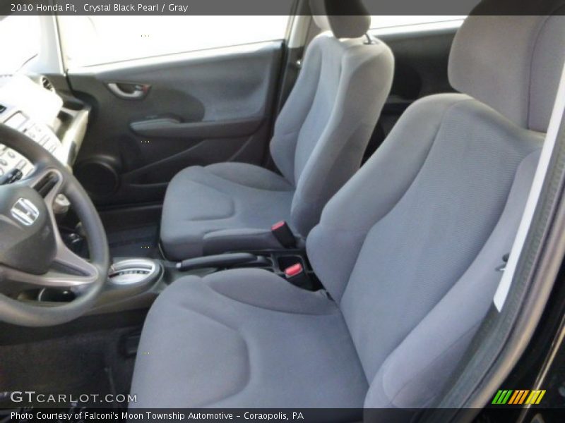 Crystal Black Pearl / Gray 2010 Honda Fit