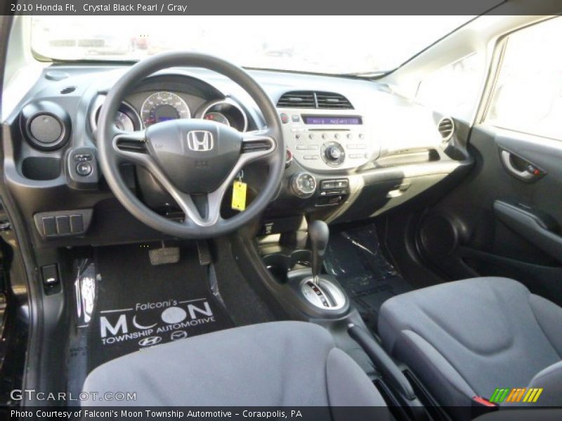 Crystal Black Pearl / Gray 2010 Honda Fit