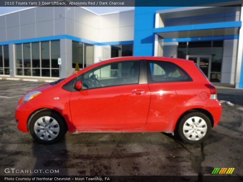 Absolutely Red / Dark Charcoal 2010 Toyota Yaris 3 Door Liftback