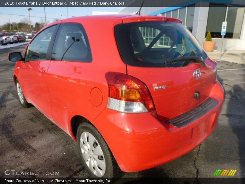 Absolutely Red / Dark Charcoal 2010 Toyota Yaris 3 Door Liftback