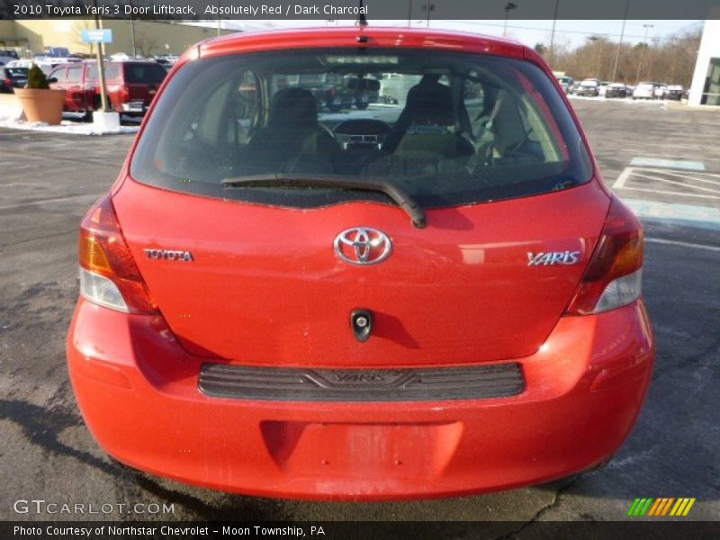 Absolutely Red / Dark Charcoal 2010 Toyota Yaris 3 Door Liftback