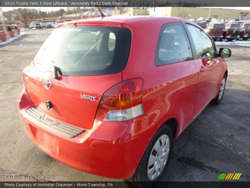 Absolutely Red / Dark Charcoal 2010 Toyota Yaris 3 Door Liftback