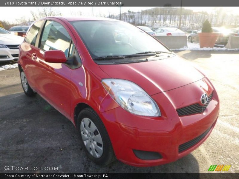Absolutely Red / Dark Charcoal 2010 Toyota Yaris 3 Door Liftback