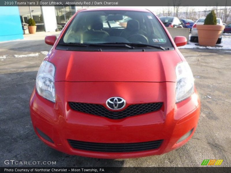 Absolutely Red / Dark Charcoal 2010 Toyota Yaris 3 Door Liftback