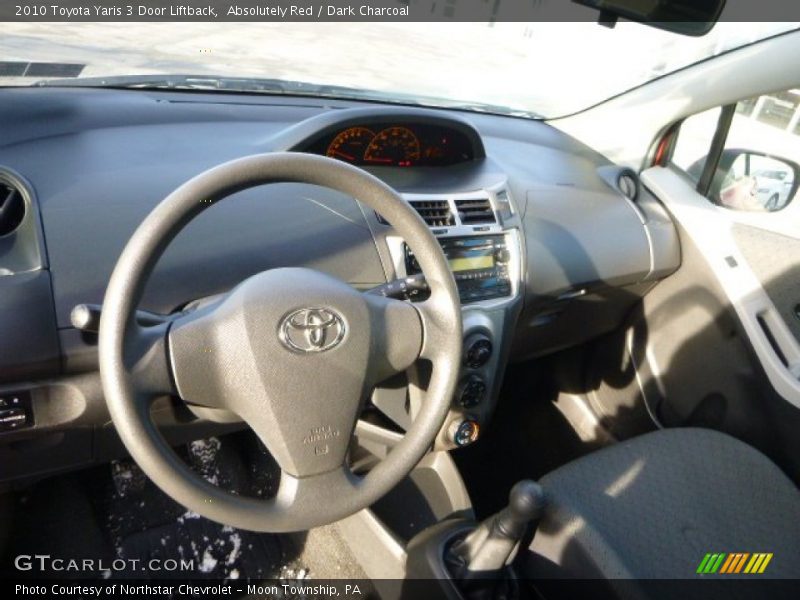 Absolutely Red / Dark Charcoal 2010 Toyota Yaris 3 Door Liftback