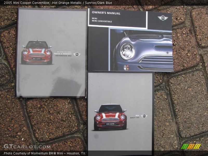 Hot Orange Metallic / Sunrise/Dark Blue 2005 Mini Cooper Convertible