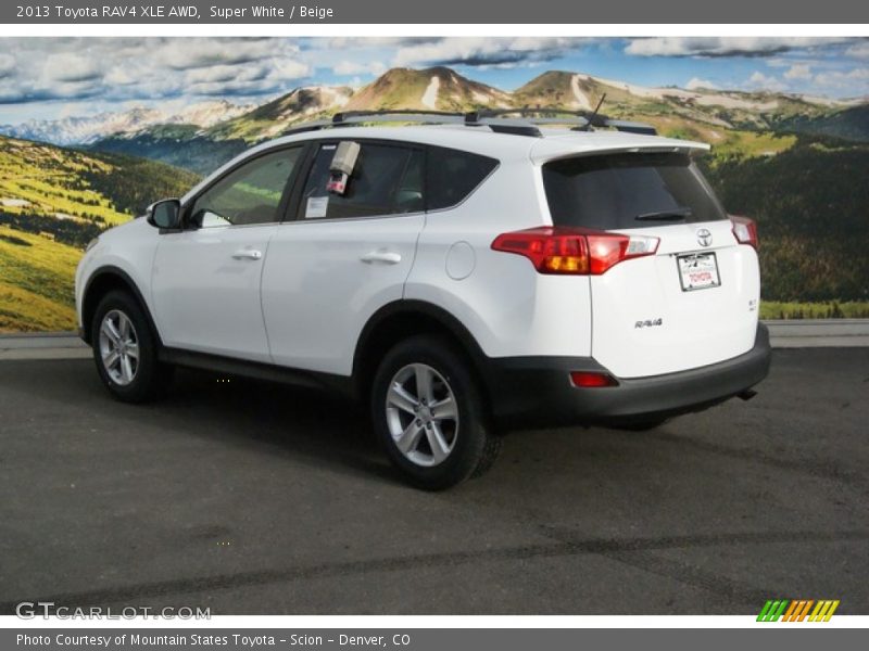 Super White / Beige 2013 Toyota RAV4 XLE AWD