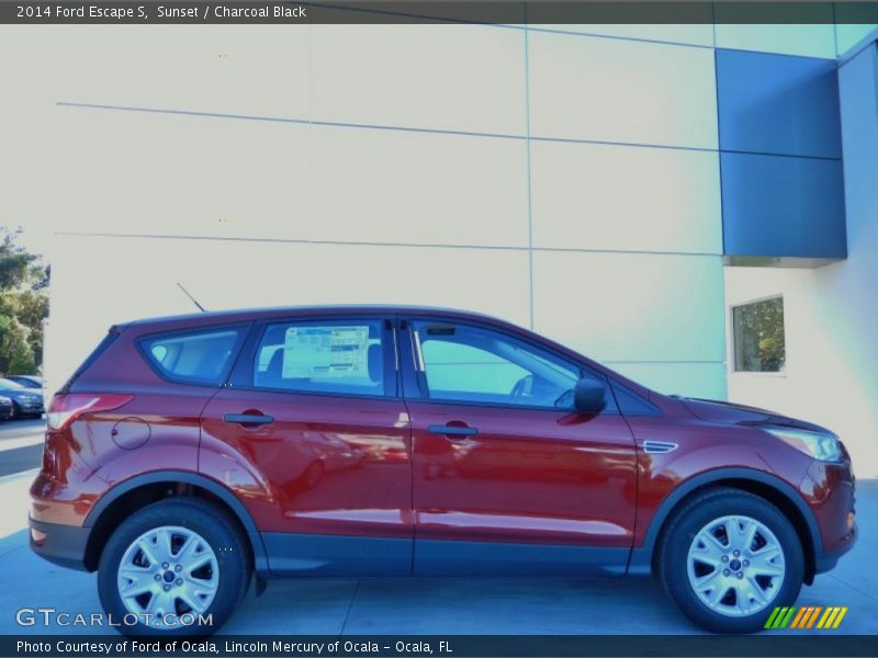 Sunset / Charcoal Black 2014 Ford Escape S
