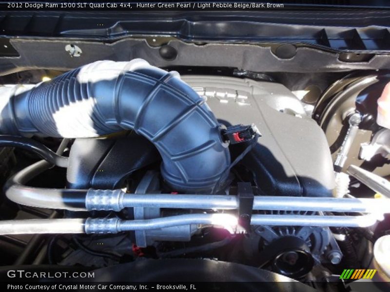 Hunter Green Pearl / Light Pebble Beige/Bark Brown 2012 Dodge Ram 1500 SLT Quad Cab 4x4