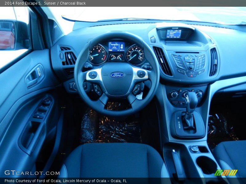 Sunset / Charcoal Black 2014 Ford Escape S