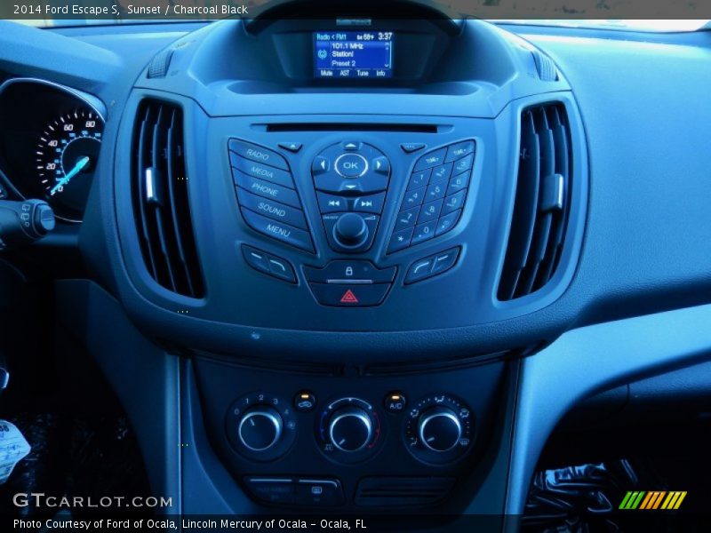 Sunset / Charcoal Black 2014 Ford Escape S